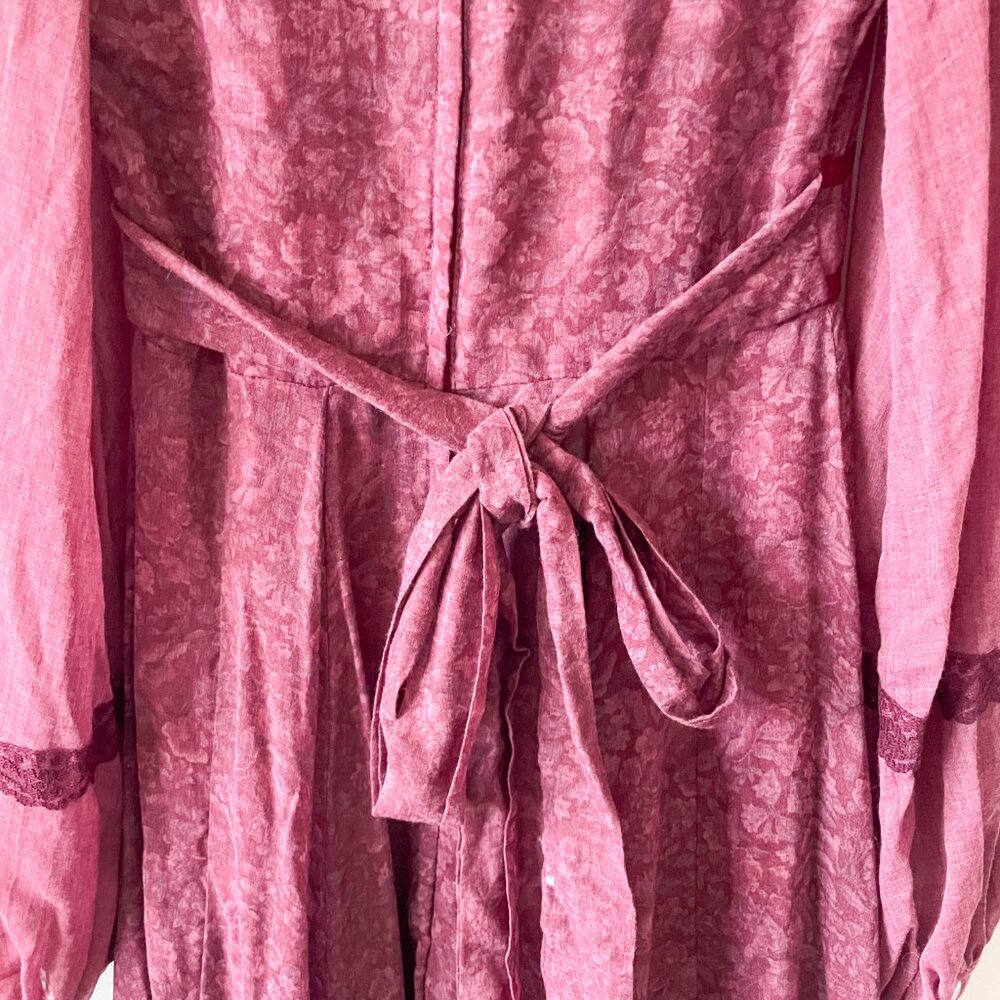 Vintage Gunne Sax by Jessica McClintock Maroon/Purple Dress - Picture 11 of 14